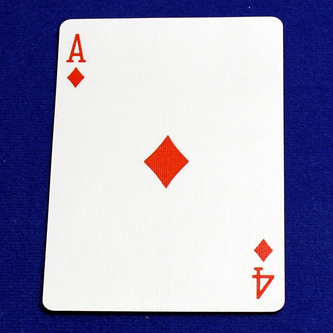 Ace of Diamonds / 4 of Diamonds - Mis-Indexed - Custom Printed Bicycle Gaff Playing Card