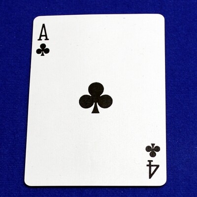 Ace of Clubs / 4 of Clubs - Mis-Indexed - Custom Printed Bicycle Gaff Playing Card