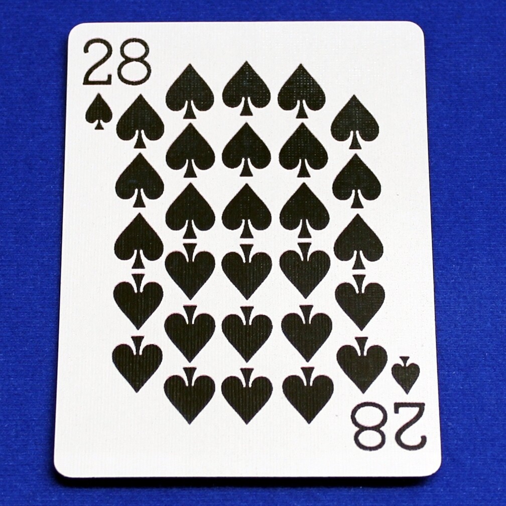 28 of Spades - Custom Printed Bicycle Gaff Playing Card