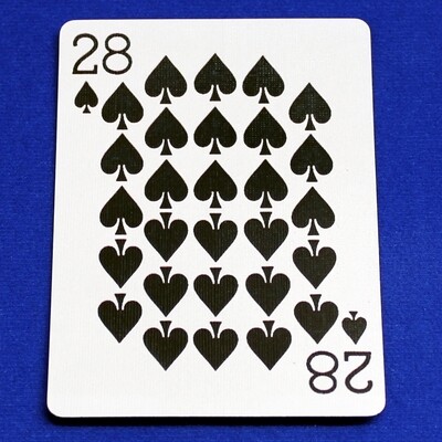 28 of Spades - Custom Printed Bicycle Gaff Playing Card