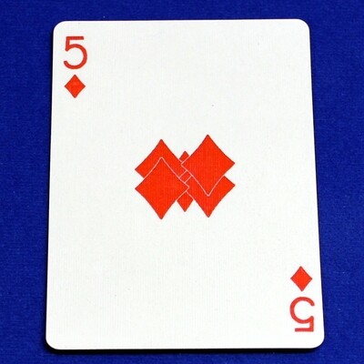 5 Diamonds - Moved Pip - Custom Printed Bicycle Gaff Playing Card