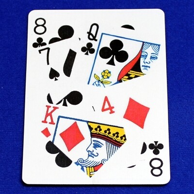 8 of Clubs with Overlapping Cards - Bicycle, Custom Printed Gaff Playing Card