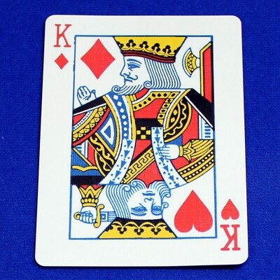 King of Hearts / King of Diamonds - Mashup - Bicycle, Custom Printed Gaff Playing Card