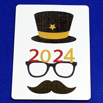 2024 Mustache - Bicycle, Custom Printed Gaff Playing Card