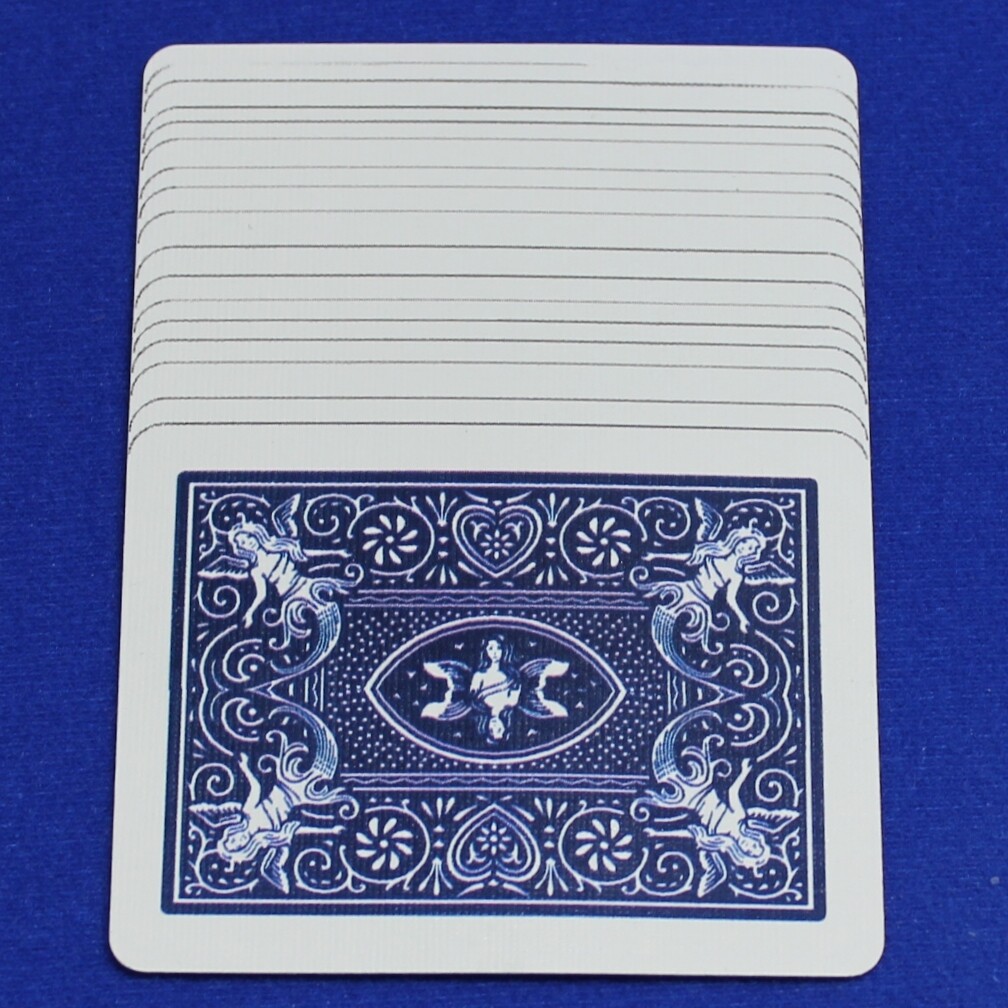 Overlapping Blue Back Maiden #1 - Bicycle, Custom Printed Gaff Playing Card
