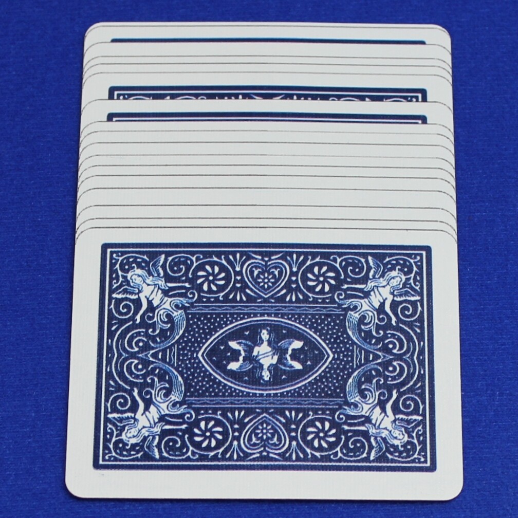 Overlapping Blue Back Maiden #2 - Bicycle, Custom Printed Gaff Playing Card