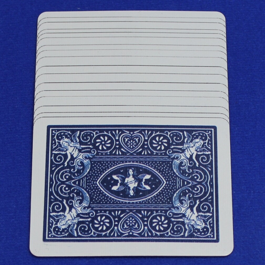 Overlapping Blue Back Maiden #3 - Bicycle, Custom Printed Gaff Playing Card