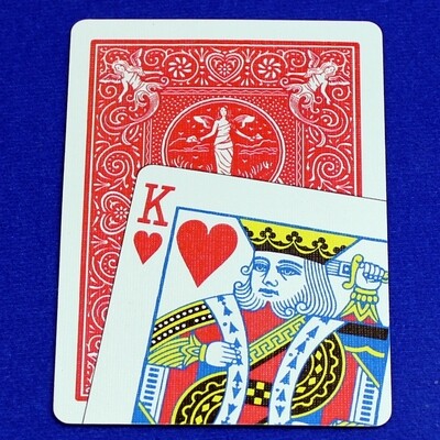 King of Hearts Overlapping Red Maiden Back - Bicycle, Custom Printed Gaff Playing Card
