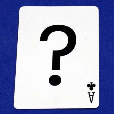 Question Mark w/ AC - Custom Printed Bicycle Gaff Playing Card