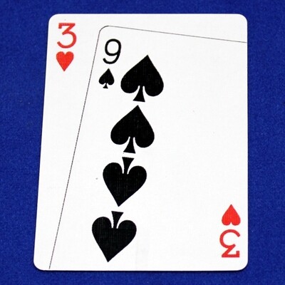 3 of Hearts overlap 9 of Spades - Custom Printed Bicycle Gaff Playing Card