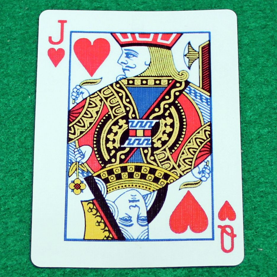 Jack of Hearts / Queen of Hearts - Mashup - Bicycle Custom Printed Gaff Playing Card