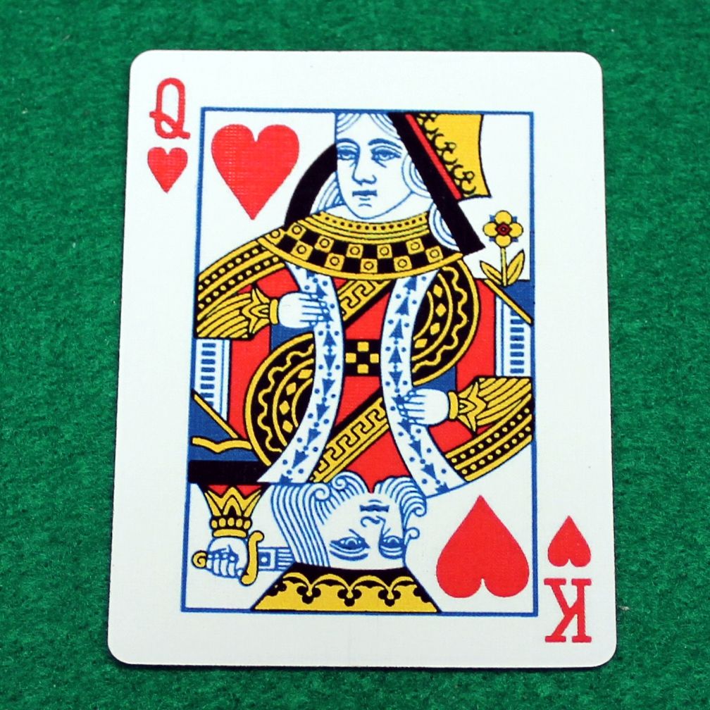 Queen of Hearts / King of Hearts - Mashup - Bicycle Custom Printed Gaff Playing Card