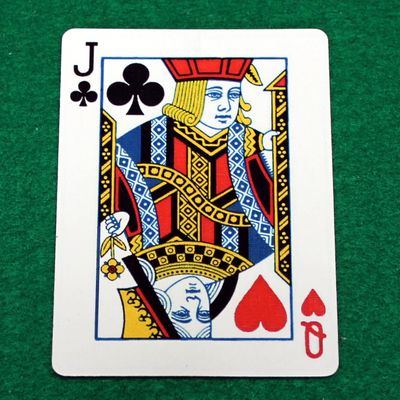 Jack of Clubs / Queen of Hearts - Mashup - Bicycle Custom Printed Gaff Playing Card