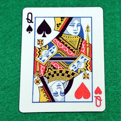 Queen of Spades / Queen of Hearts - Mashup - Bicycle Custom Printed Gaff Playing Card