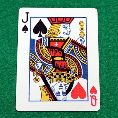 Jack of Spades / Queen of Hearts - Mashup - Bicycle Custom Printed Gaff Playing Card