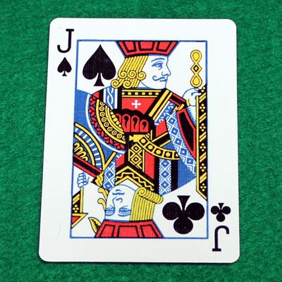 Jack of Spades / Clubs - Half Diagonal - Bicycle Custom Printed Gaff Playing Card