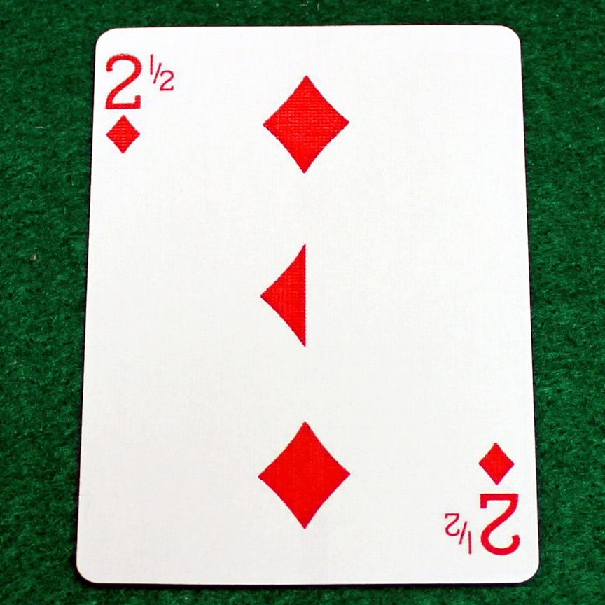 2 1/2 of Diamonds - Bicycle, Custom Printed Gaff Playing Card