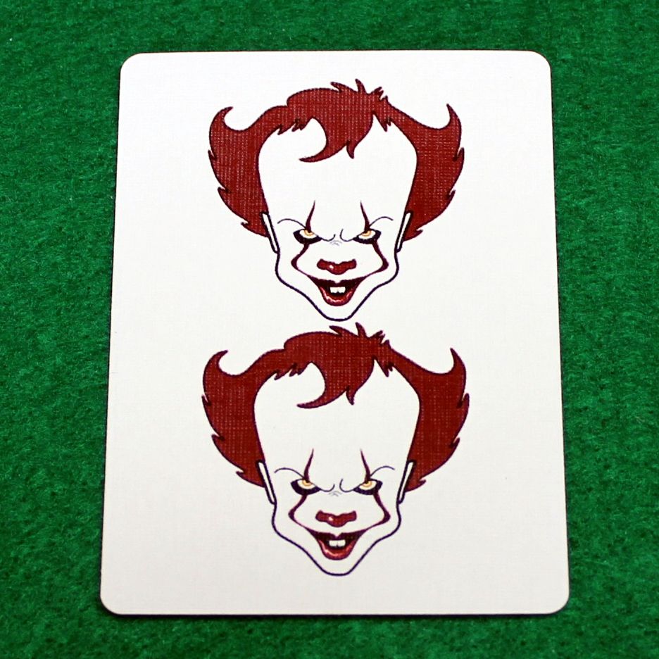 2 Pennywise Clown - Custom Printed Bicycle Gaff Playing Card