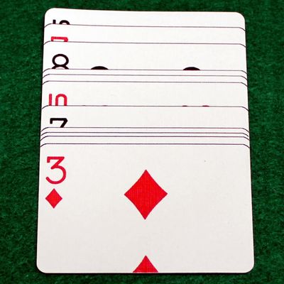 3 of Diamonds Overlapping Several Cards - Custom Printed Bicycle Gaff Playing Card