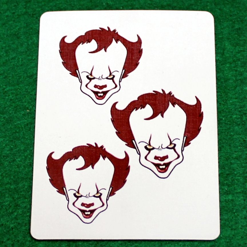 3 Pennywise Clown - Custom Printed Bicycle Gaff Playing Card