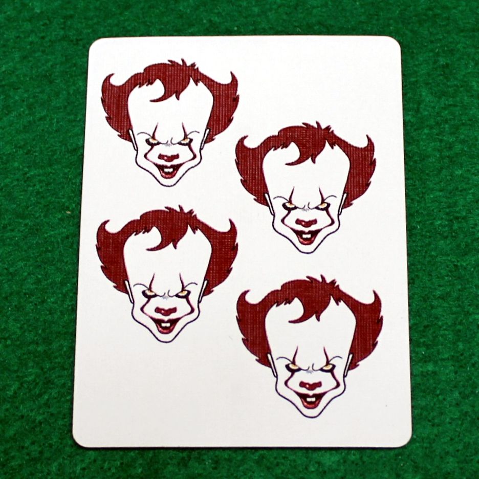 4 Pennywise Clown - Custom Printed Bicycle Gaff Playing Card