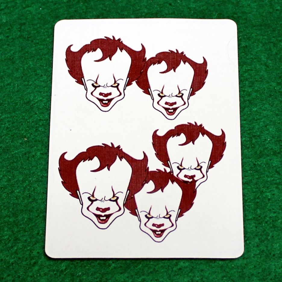 5 Pennywise Clown - Custom Printed Bicycle Gaff Playing Card