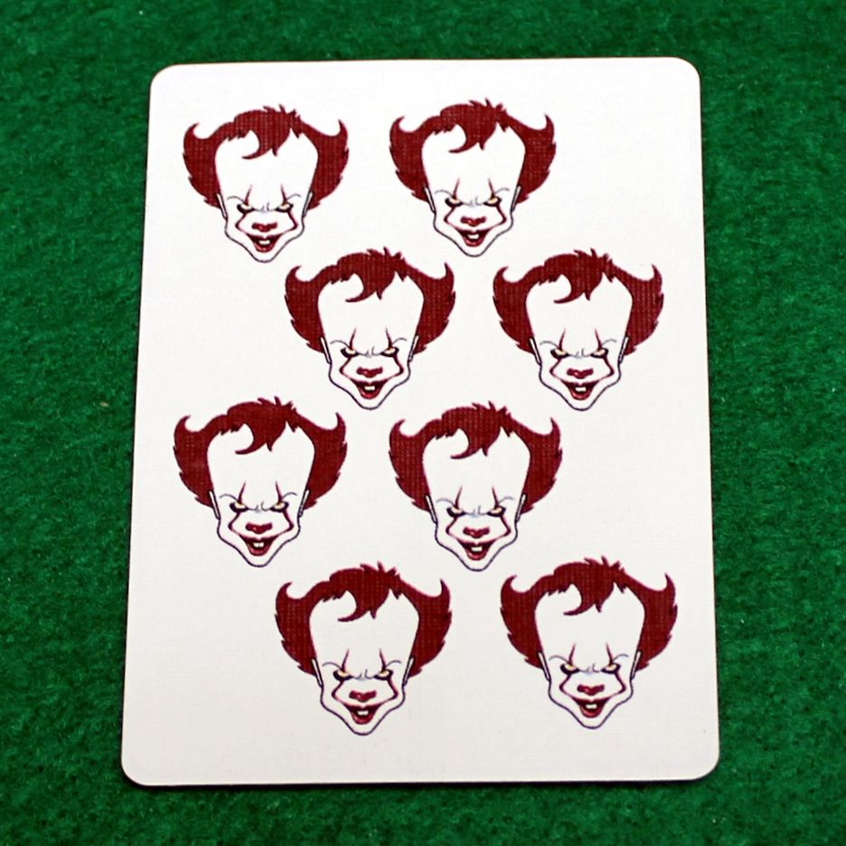 8 Pennywise Clown - Custom Printed Bicycle Gaff Playing Card