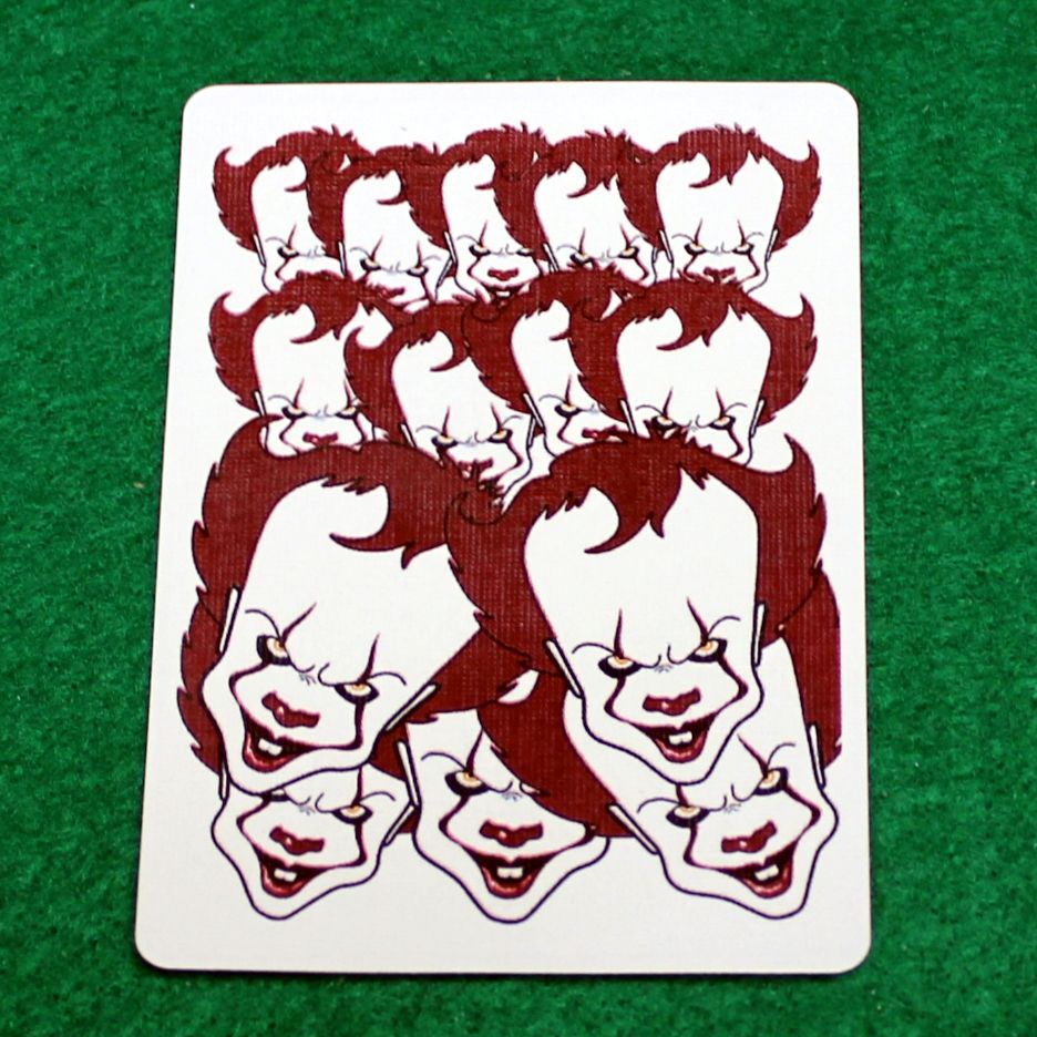 Lots Pennywise Clown - Custom Printed Bicycle Gaff Playing Card