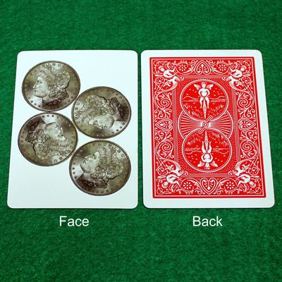 Morgan Dollars - OFFICIAL - Red Back Bicycle Gaff Playing Card