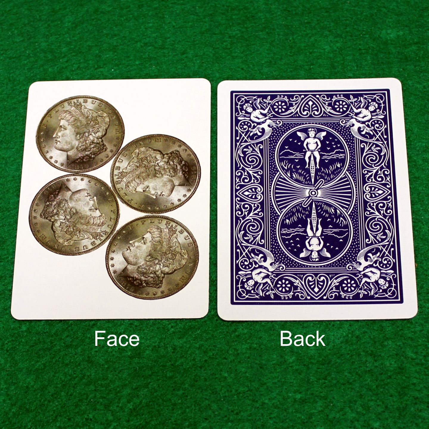 Morgan Dollars - OFFICIAL - Blue Back Bicycle Gaff Playing Card