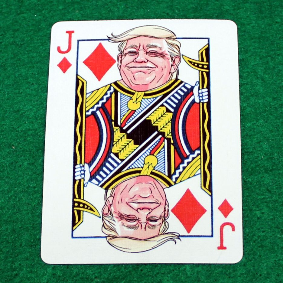 Jack of Diamonds - Trump - Custom Printed Bicycle Gaff Playing Card