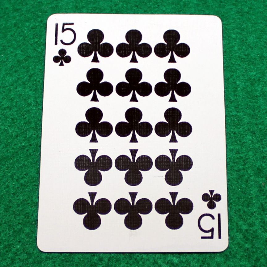 15 of Clubs - Bicycle, Custom Printed Gaff Playing Card