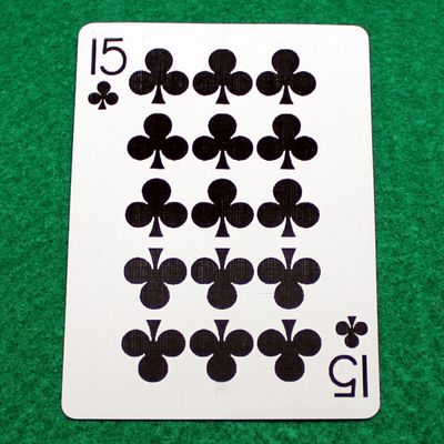 15 of Clubs - Bicycle, Custom Printed Gaff Playing Card