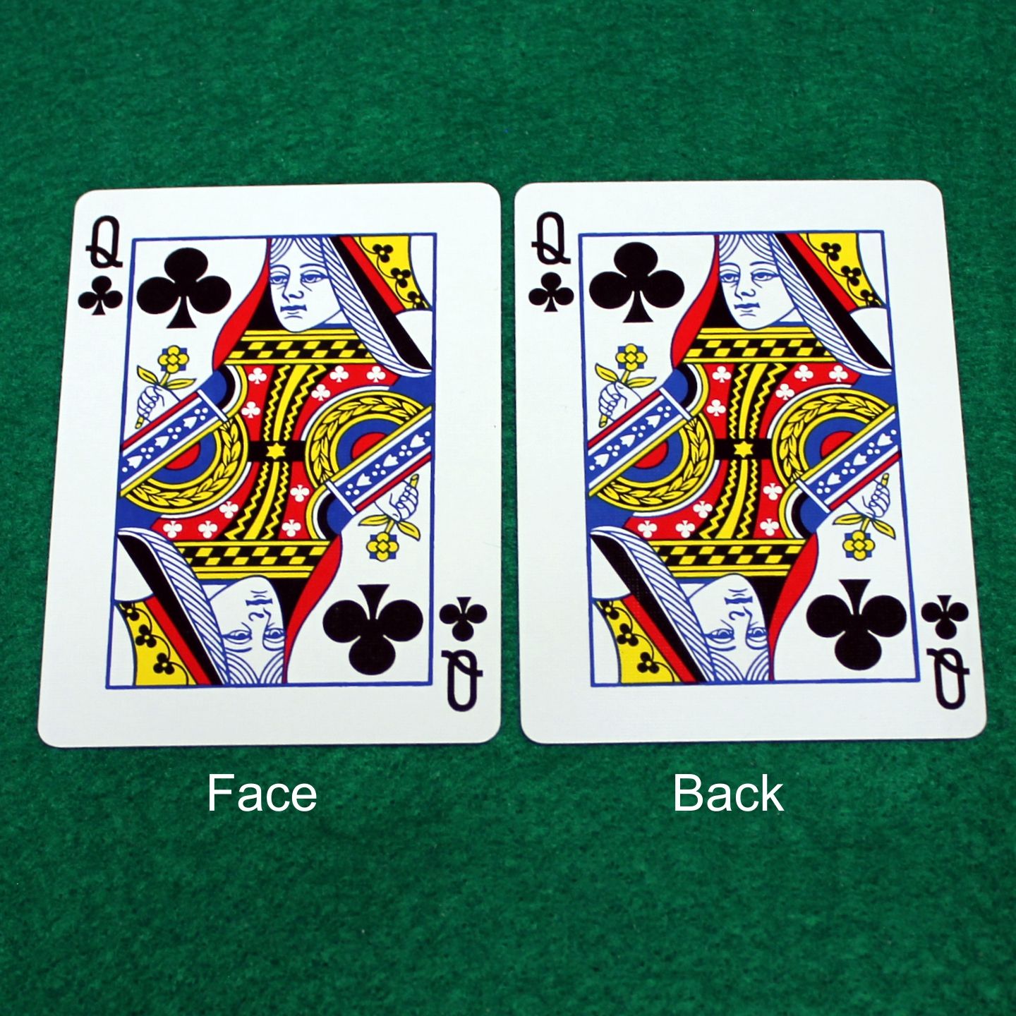 Queen of Clubs - Mirror - Double Face - OFFICIAL - Bicycle Gaff Playing Card