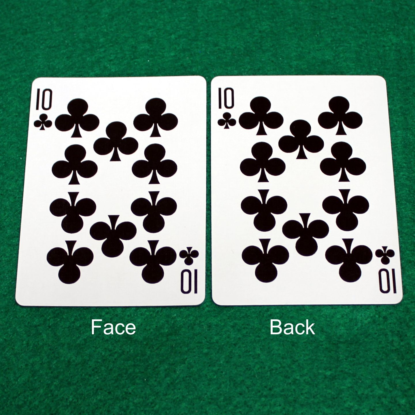 10 of Clubs - Mirror - Double Face - OFFICIAL - Bicycle Gaff Playing Card