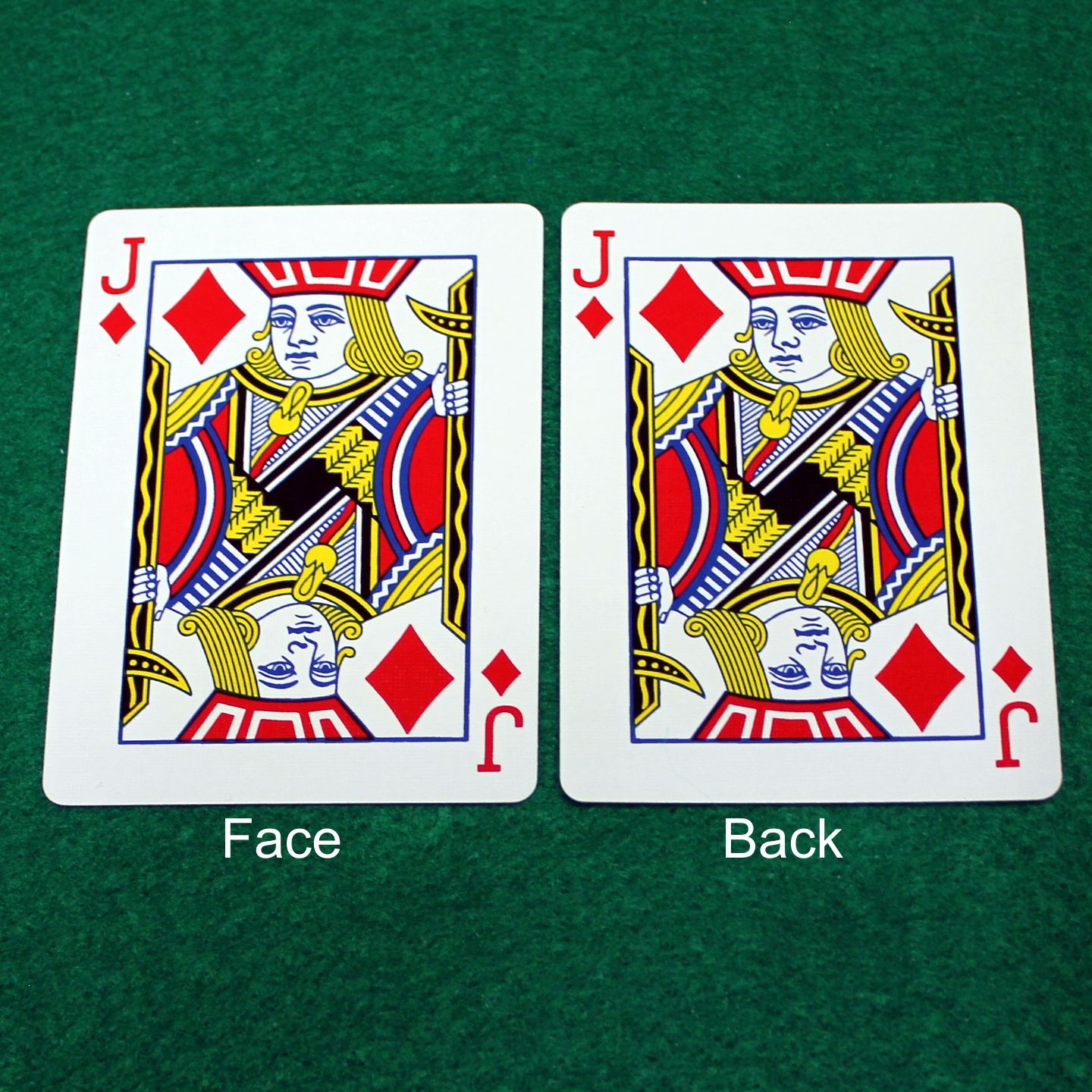 Jack of Diamonds - Mirror - Double Face - OFFICIAL - Bicycle Gaff Playing Card