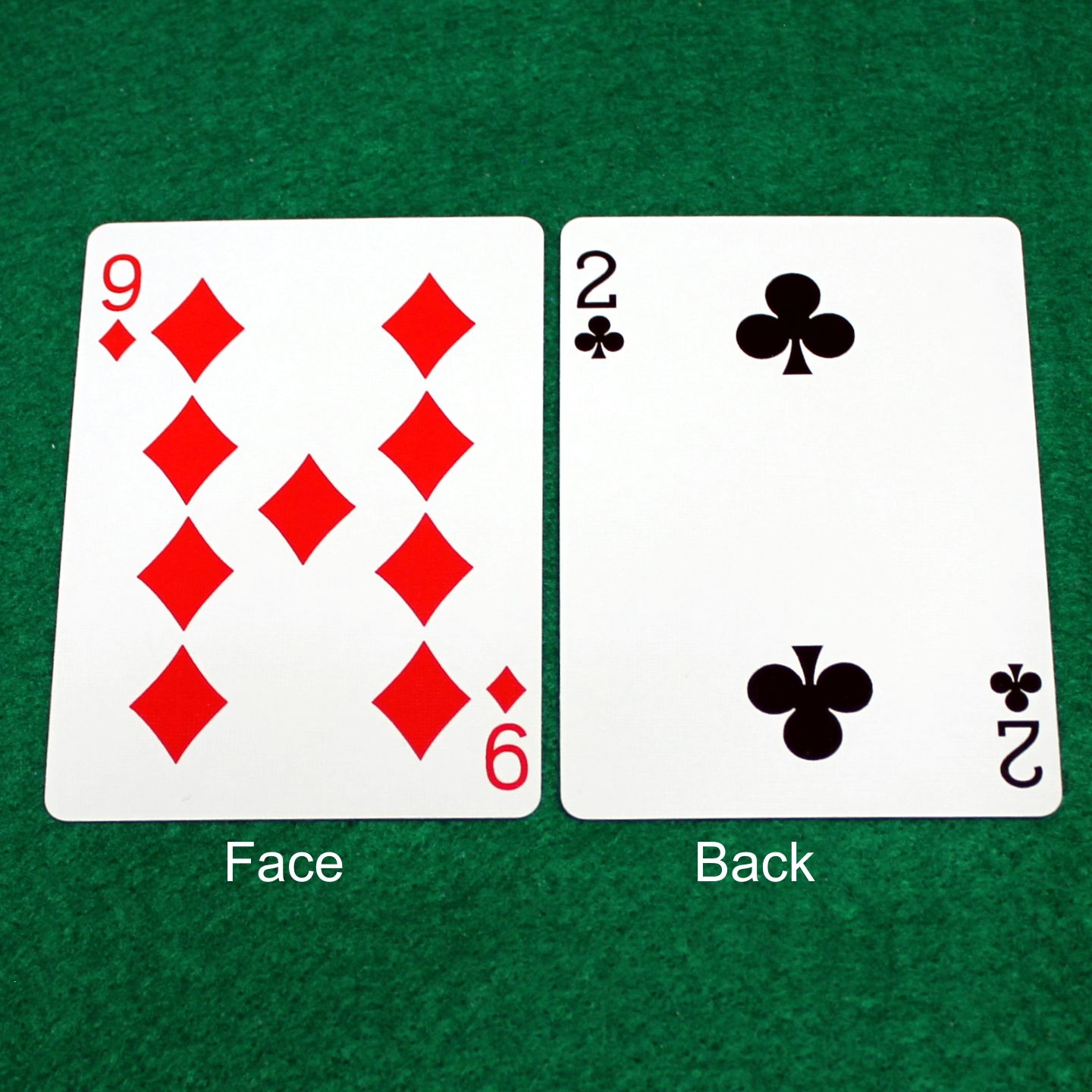 9 of Diamonds / 2 of Clubs - Double Face - OFFICIAL - Bicycle Gaff Playing Card