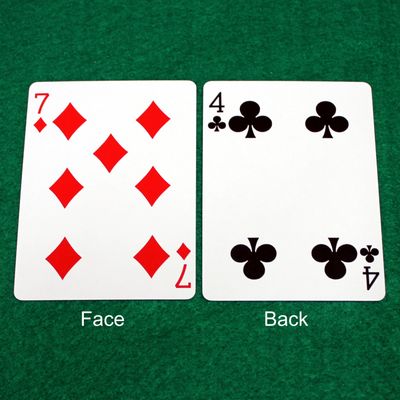 7 of Diamonds / 4 of Clubs - Double Face - OFFICIAL - Bicycle Gaff Playing Card