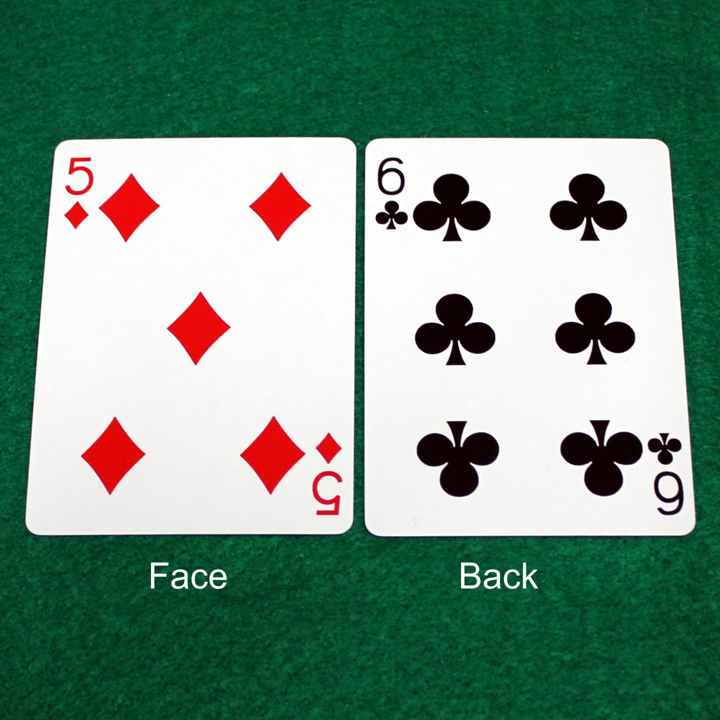 5 of Diamonds / 6 of Clubs - Double Face - OFFICIAL - Bicycle Gaff Playing Card