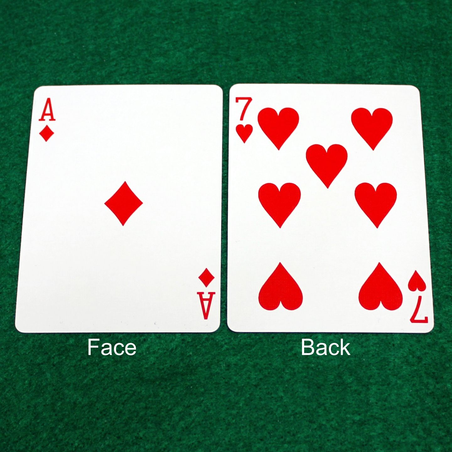 Ace of Diamonds / 7 of Hearts - Double Face - OFFICIAL - Bicycle Gaff Playing Card