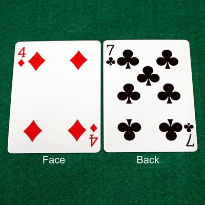 4 of Diamonds / 7 of Clubs - Double Face - OFFICIAL - Bicycle Gaff Playing Card
