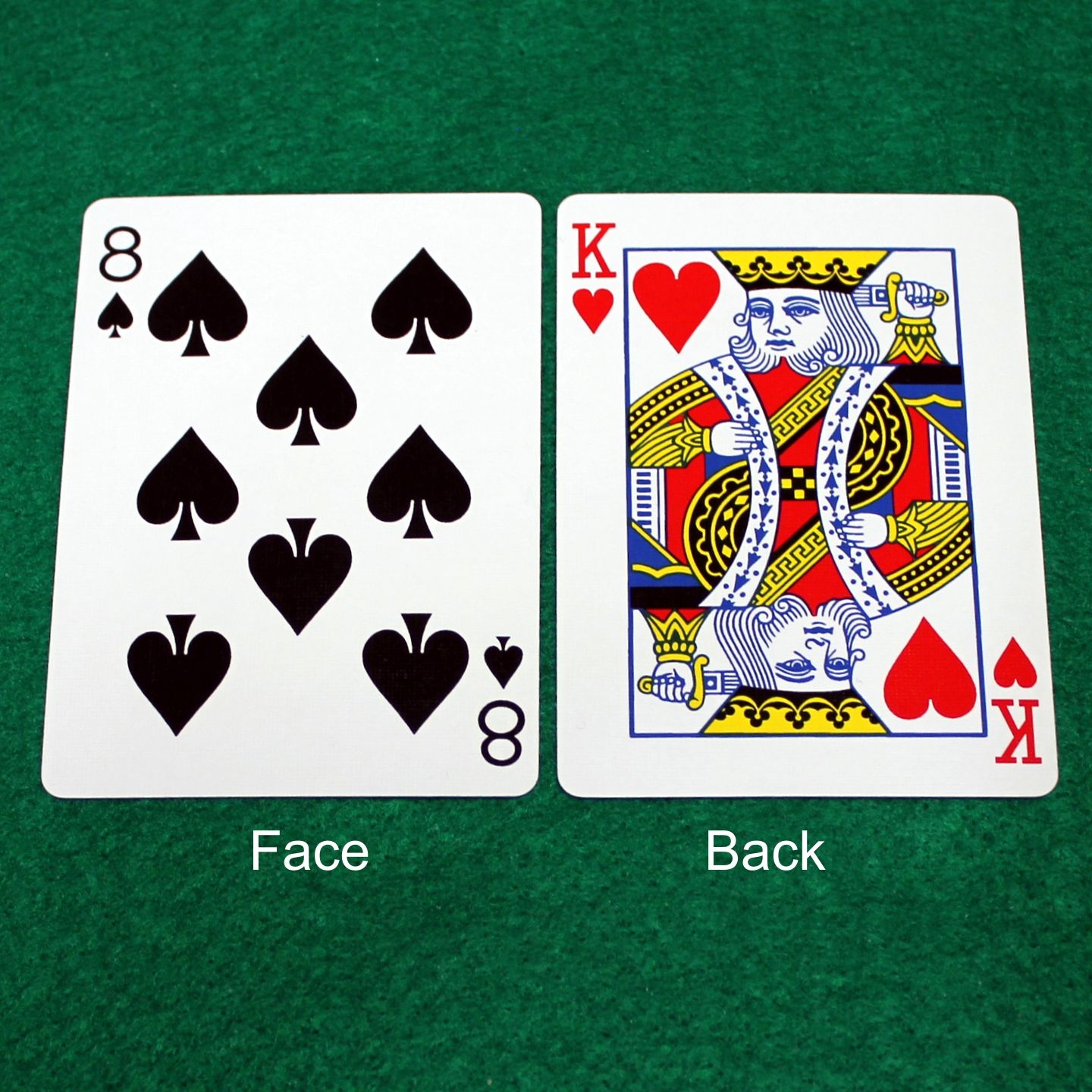 8 of Spades / King of Hearts - Double Face - OFFICIAL - Bicycle Gaff Playing Card