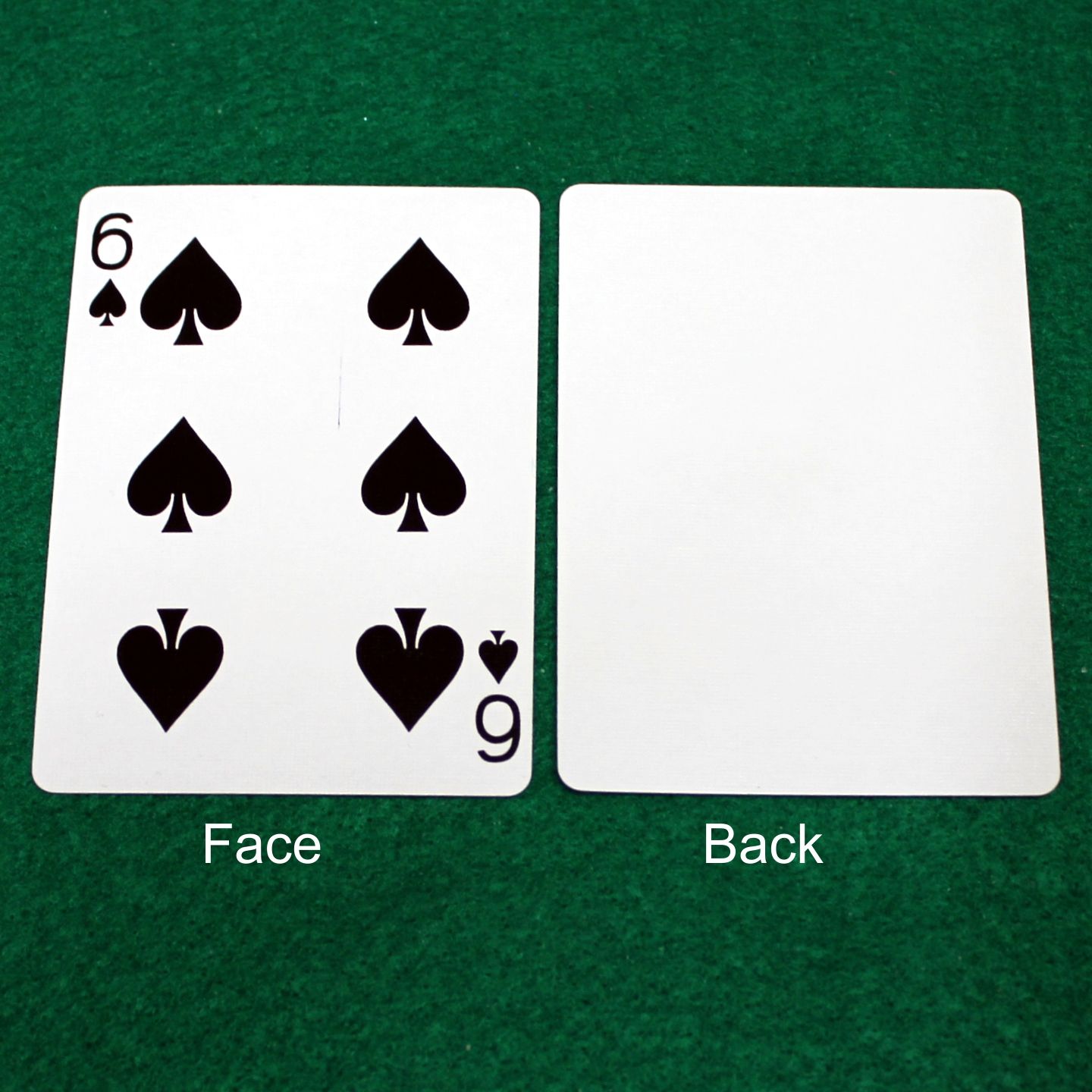 6 of Spades / Blank Face - Double Face - OFFICIAL - Bicycle Gaff Playing Card