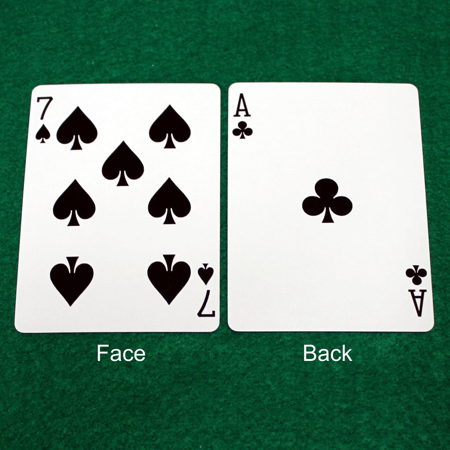 7 of Spades / Ace of Clubs - Double Face - OFFICIAL - Bicycle Gaff Playing Card
