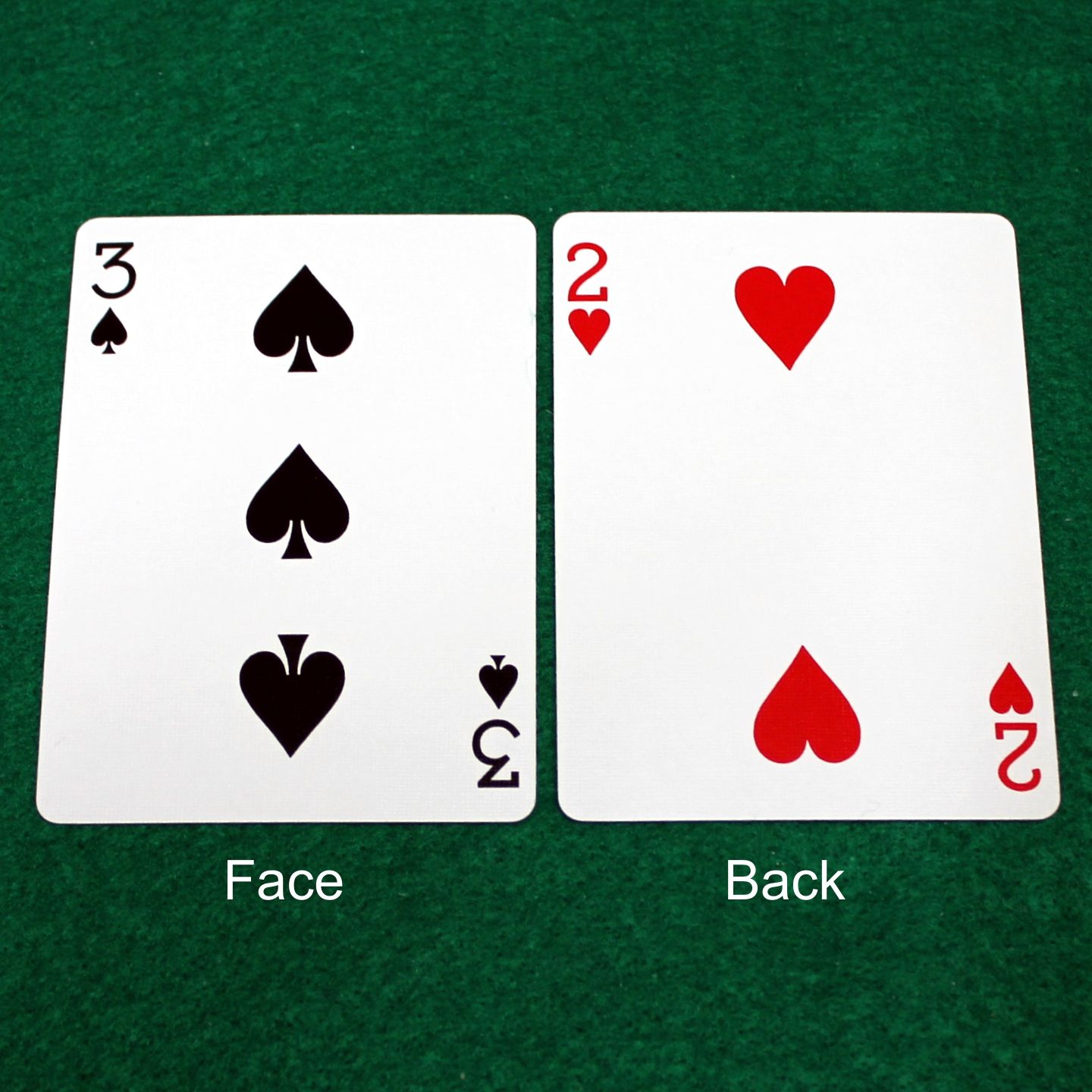 3 of Spades / 2 of Hearts - Double Face - OFFICIAL - Bicycle Gaff Playing Card