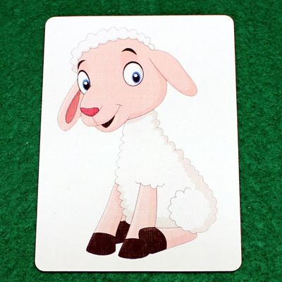 Baby Lamb, Sheep - Animal - Custom Printed Bicycle Gaff Playing Card