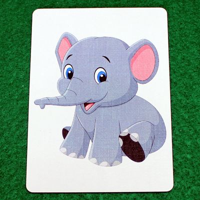 Baby Elephant - Animal - Custom Printed Bicycle Gaff Playing Card