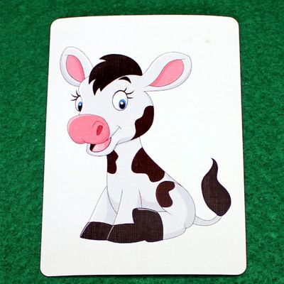 Baby Calf, Cow - Animal - Custom Printed Bicycle Gaff Playing Card