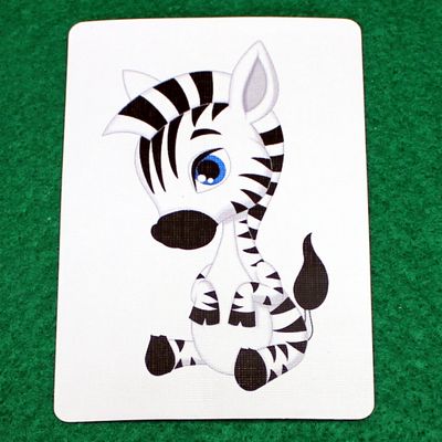 Baby Zebra - Animal - Custom Printed Bicycle Gaff Playing Card