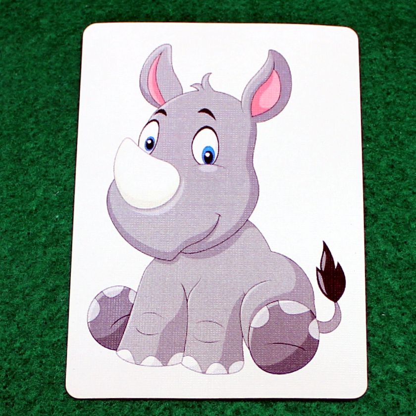 Baby Rhino, Rhinoceros - Animal - Custom Printed Bicycle Gaff Playing Card